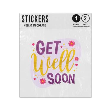 Picture of Get Well Soon Best Wishes Message Sticker Sheets Twin Pack