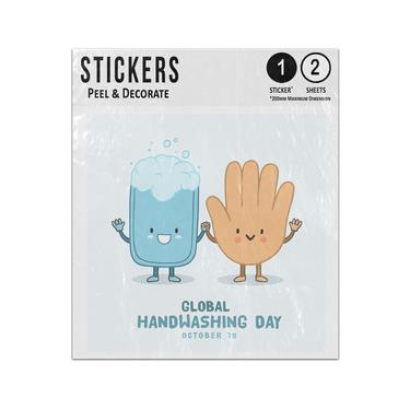 Picture of Global Hand Washing Day October Happy Soap Hand Cartoon Characters Sticker Sheets Twin Pack