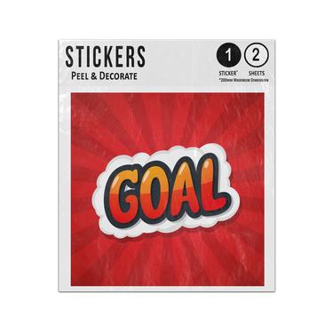 Picture of Goal Message Poster Comic Speech Bubble Sticker Sheets Twin Pack