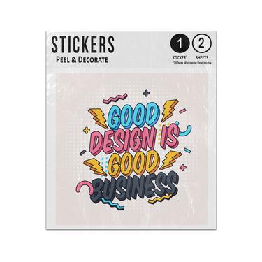 Picture of Good Design Is Good Business Famous Quote Typography Lettering Sticker Sheets Twin Pack