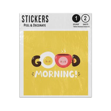 Picture of Good Morning Fried Egg Coffee Cup Creative Lettering Sticker Sheets Twin Pack