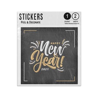 Picture of Happy New Year Vintage Lettering Quote Celebration Sticker Sheets Twin Pack