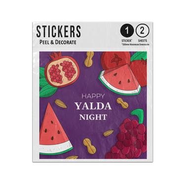 Picture of Happy Yalda Night Water Melon Papaya Grapes Fruit Celebration Sticker Sheets Twin Pack
