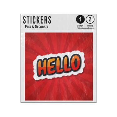 Picture of Hello Message Poster Comic Speech Bubble Sticker Sheets Twin Pack