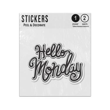 Picture of Hello Monday Hand Writing Motivational Lettering Quote Sticker Sheets Twin Pack