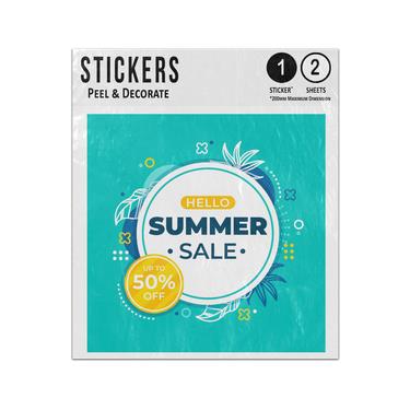 Picture of Hello Summer Sale Up To 50 Percent Off Concept Message Sticker Sheets Twin Pack