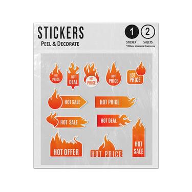 Picture of Hot Sale Fire Flames Label Set Collection Sticker Sheets Twin Pack