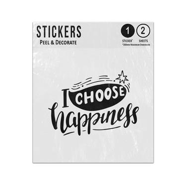 Picture of I Choose Happiness Lettering Speech Bubble Inspirational Quote Sticker Sheets Twin Pack