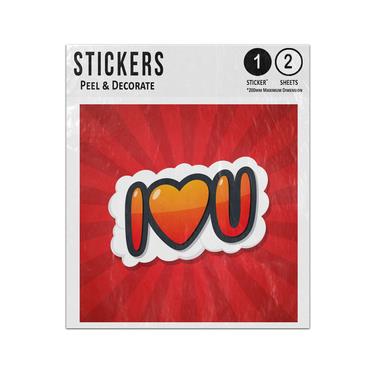 Picture of I Love You Message Heart Poster Comic Speech Bubble Sticker Sheets Twin Pack