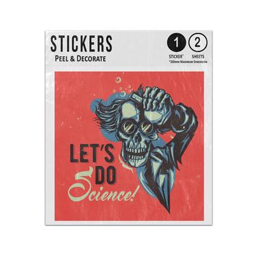 Picture of Lets Do Science Mad Skeleton Doctor Potion Bottle Illustration Sticker Sheets Twin Pack