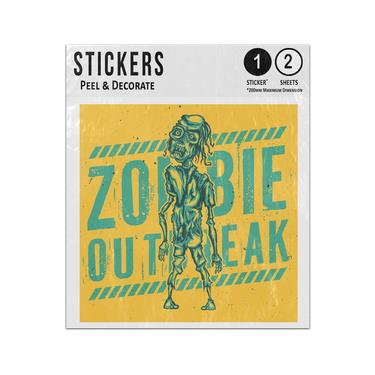 Picture of Long Hair Standing Zombie Outbreak Sticker Sheets Twin Pack