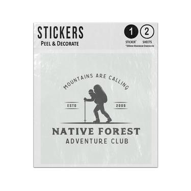 Picture of Native Forest Adventure Club Mountains Are Calling Mountaineer Sticker Sheets Twin Pack