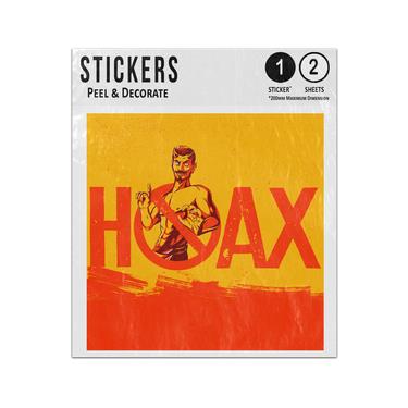 Picture of No Hoax Allowed Sign Propaganda Message Demon Monster Illustration Sticker Sheets Twin Pack