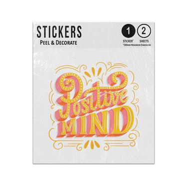 Picture of Positive Mind Inspirational Quote Vintage Carnival Circus Style Sticker Sheets Twin Pack