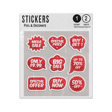 Picture of Sale Labels Badge Collection Messages Collection Set Sticker Sheets Twin Pack