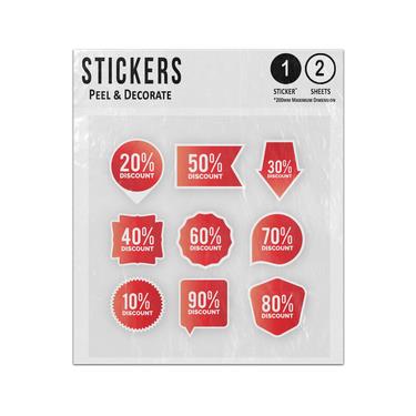 Picture of Sale Labels Badge Collection Percent Off Collection Set Sticker Sheets Twin Pack