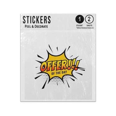 Picture of Sale Offer Of The Day Page Rip Opening Pop Art Style Sticker Sheets Twin Pack