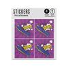 Picture of Skateboard Wow Speech Bubble Purple Rays Pop Art Style Sticker Sheets Twin Pack
