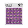 Picture of Skateboard Wow Speech Bubble Purple Rays Pop Art Style Sticker Sheets Twin Pack