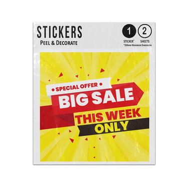 Picture of Special Offer Big Sale This Week Only Bold Colourful Flat Design Sticker Sheets Twin Pack