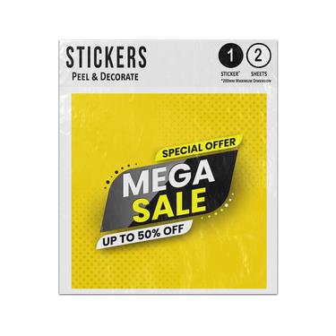 Picture of Special Offer Mega Sale Up To 50 Percent Off Retro Background Sticker Sheets Twin Pack