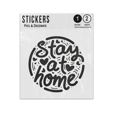 Picture of Stay At Home Creative Circular Lettering Black And White Sticker Sheets Twin Pack