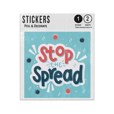 Picture of Stop The Spread Creative Lettering Stop Virus Message Sticker Sheets Twin Pack
