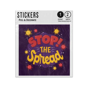 Picture of Stop The Spread Message Bold Text Virus Doodles Sticker Sheets Twin Pack