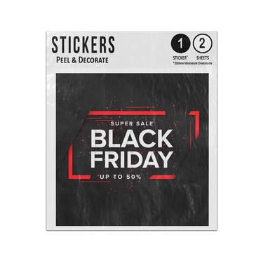 Picture of Super Sale Black Friday Up To 50 Percent Off Simple Bold Design Sticker Sheets Twin Pack