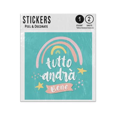 Picture of Tutto Andra Bene Italian Everything Will Be Ok With Modern Rainbow Sticker Sheets Twin Pack