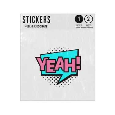 Picture of Yeah Lettering Exclamation Modern Speech Bubble Sticker Sheets Twin Pack