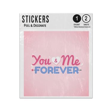 Picture of You And Me Forever Lettering Message Arrow Heart Pink Doodles Sticker Sheets Twin Pack