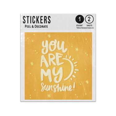 Picture of You Are My Sunshine Phrase Quote Sun Shining Sparkling Doodles Sticker Sheets Twin Pack