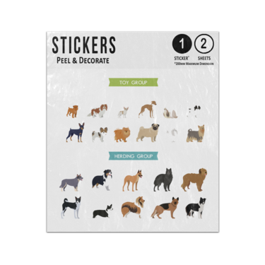 Picture of Dog Toy Group Herding Sticker Sheets Twin Pack