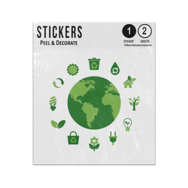 Picture of Eco Earth Green Environmental Icons Sticker Sheets Twin Pack