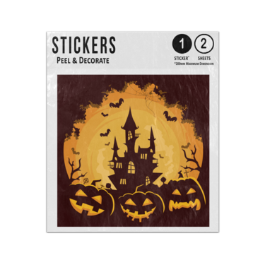 Picture of Halloween Castle Pumpkins And Bats Sticker Sheets Twin Pack