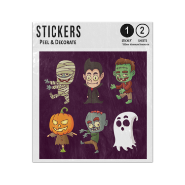 Picture of Halloween Cute Characters Collection Sticker Sheets Twin Pack