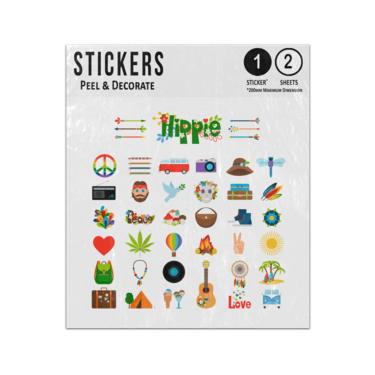 Picture of Hippie Icons Sticker Sheets Twin Pack
