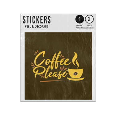 Picture of Hot Coffee Please Lettering Sticker Sheets Twin Pack