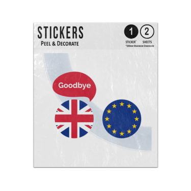 Picture of Brexit United Kingdom Saying Goodbye European Union Sticker Sheets Twin Pack