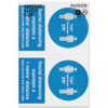 Picture of 1M 3Ft Rule Maintain A 1 Metre Plus Distance Keep Yourself And Others Safe Blue Mandatory Adhesive Vinyl Sign