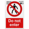 Picture of Do Not Enter Person Red Circle Backslash Diagonal No Prohibited Adhesive Vinyl Sign