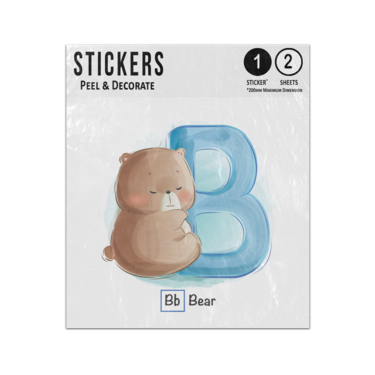 Picture of Alphabet Animal Letter B Is For Bear Preschool Teaching Sticker Sheets Twin Pack