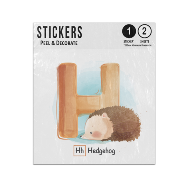 Picture of Alphabet Animal Letter H Is For Hedgehog Preschool Teaching Sticker Sheets Twin Pack