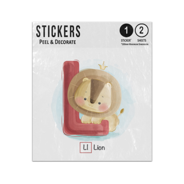 Picture of Alphabet Animal Letter L Is For Lion Preschool Teaching Sticker Sheets Twin Pack
