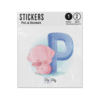 Picture of Alphabet Animal Letter P Is For Pig Preschool Teaching Sticker Sheets Twin Pack
