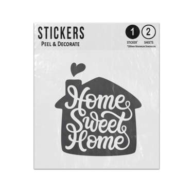 Picture of Home Sweet Home Inside House Love Heart Smoke Chimney Sticker Sheets Twin Pack
