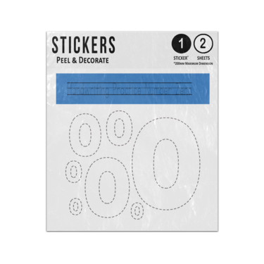 Picture of Number 0 Zero Handwriting Practice Preschool Teaching Aid Sticker Sheets Twin Pack