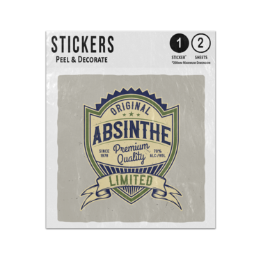 Picture of Original Absinthe Premium Quality Badge Logo Sticker Sheets Twin Pack