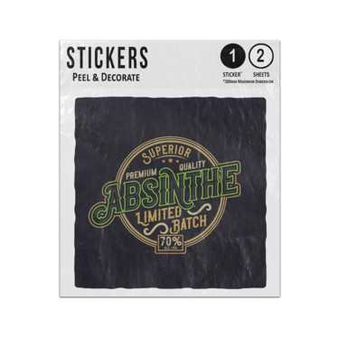 Picture of Original Premium Quality Absinthe 70 Percent Small Batch Sticker Sheets Twin Pack